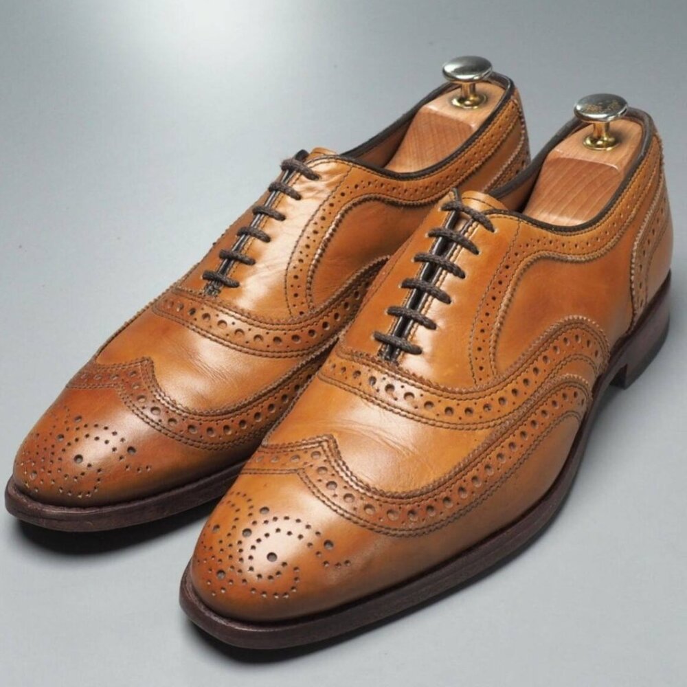 Allen Edmonds McAllister Full-Brogue Oxford Shoes – Size 8D – Brown (Walnut)